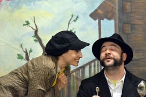 Actors in the Page2Stage Express performance of "The Adventures of Hershel of Ostropol". 