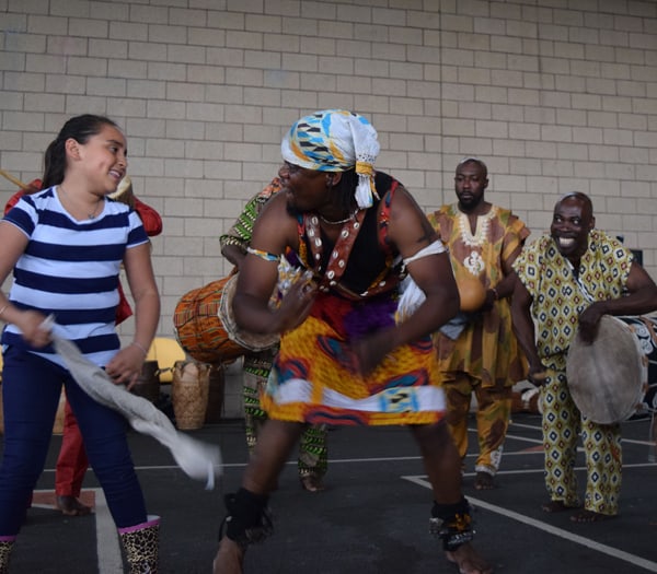 Okropong/The Obo Addy Legacy Project performs at Aloha-Huber Park Elementary